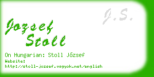 jozsef stoll business card